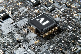 a computer chip with the letter a on top of it