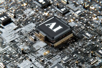 a computer chip with the letter a on top of it